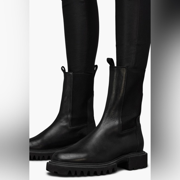 ALLSAINTS Hallie Chelsea boots lug sole Portuguese Leather  Size 38 - Picture 2 of 14